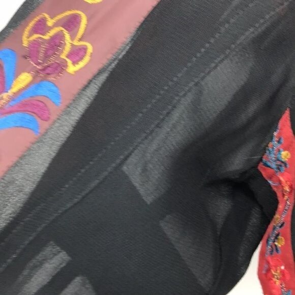 Chico's Colorful Multi Media Button Down Shirts Size 2 US M - Picture 7 of 14